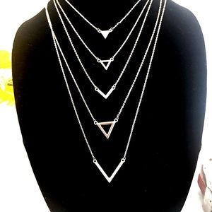 Brand new Layered 5 chain necklace